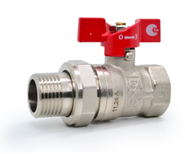 Латунные шаровые краны EX В-Н (амереканка) бабочка