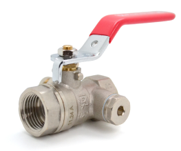 Латунные шаровые краны EX с дренажем и воздухоотводчиком В-В ручка